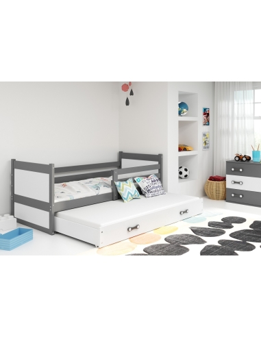 Vaikiška lova RICO - pilka-balta, dvivietė