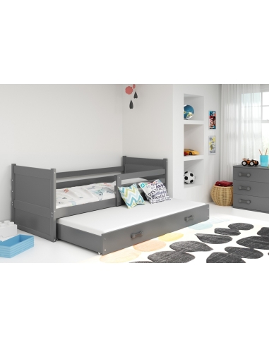 Vaikiška lova RICO - pilka, dvivietė