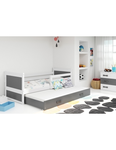 Vaikiška lova RICO - balta-pilka, dvivietė