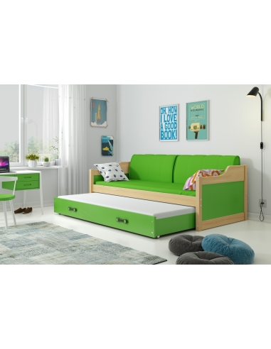 Vaikiška lova DOVYDAS - pušis-žalia, dvivietė