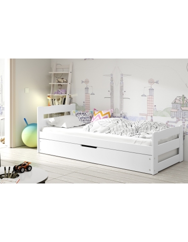 Bed For Children ERNIE - White, Single