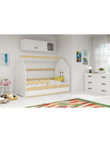 Bed For Children HOUSE 1 - Pine-White, 160x80cm