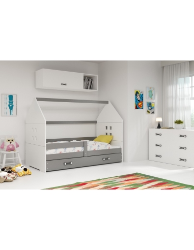 Bed For Children HOUSE - Grafit-White, Single, 160x80cm