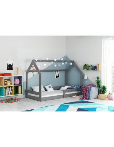 Bed For Children HOUSE 1 - Grey, Single, 160x80cm