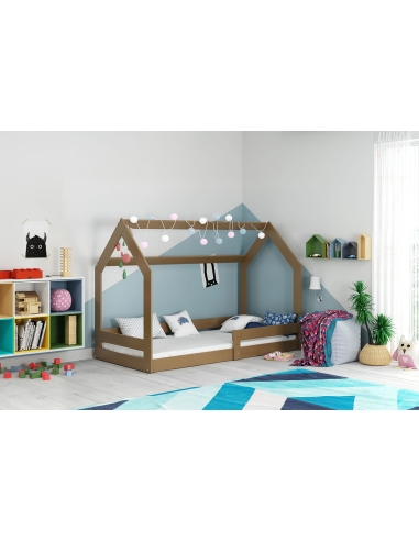 Bed For Children HOUSE 1 CHOCOLATE - Single, 160x80cm