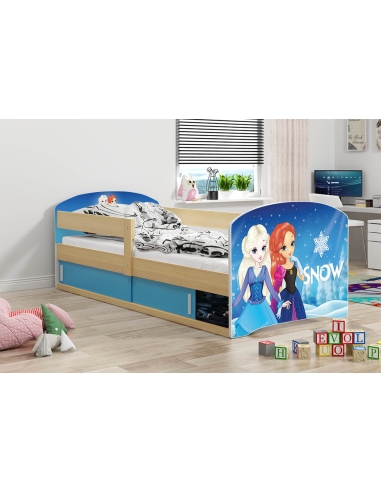 Bed For Children LUKAS 1 SNOW - Pine, Single, 160x80cm