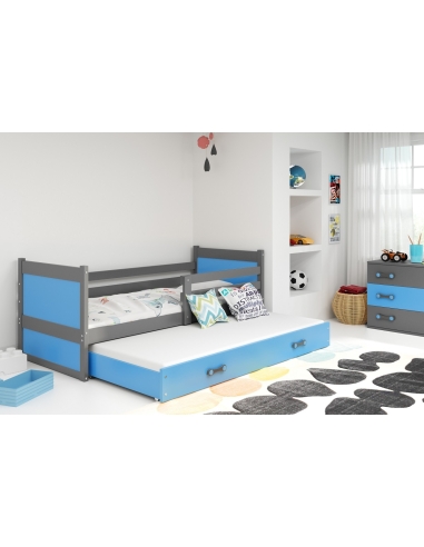 Vaikiška lova RICO - pilka-mėlyna, dvivietė