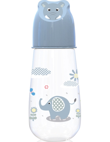 Maitinimo buteliukas Baby Care Charakter Hood Moonlight, 125ml, mėlynas