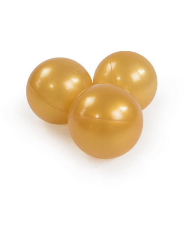 Plastikinių kamuoliukų rinkinys MeowBaby, 50vnt., auksiniai