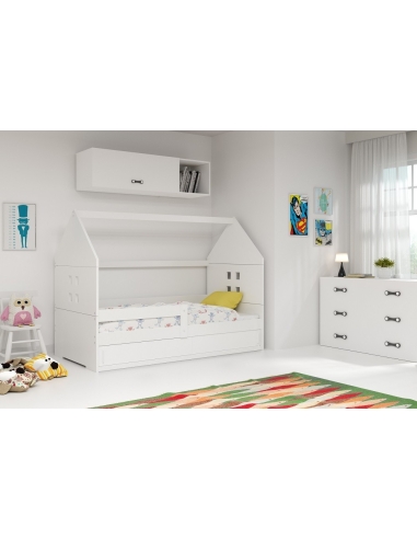 Bed for Children HOUSE 1  - White, Single, 160x80cm