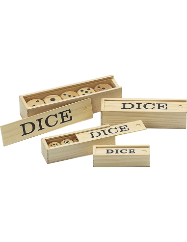 Wooden Dice Philos 5 pieces in a Box 7000