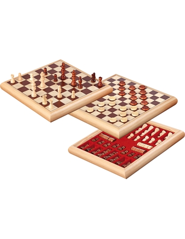 Chess and Checkers Set Philos 32x32 cm