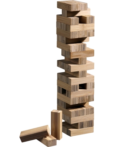 Tumbling Tower Philos Bamboo 6.6x6.6x25.5 cm