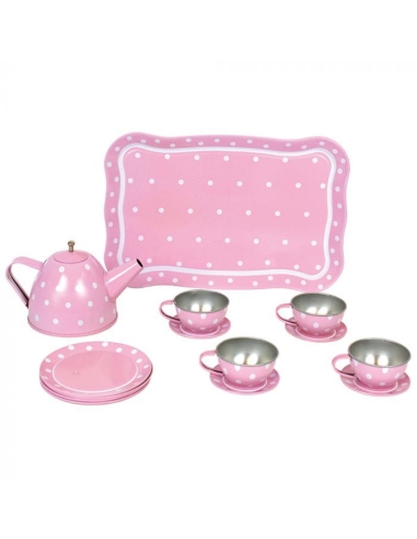 Žaislinis arbatos servizas su dėžute JaBaDaBaDo, rožinis