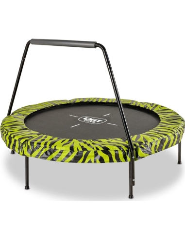 EXIT Tiggy Junior trampoline with bar ø140cm - black/green