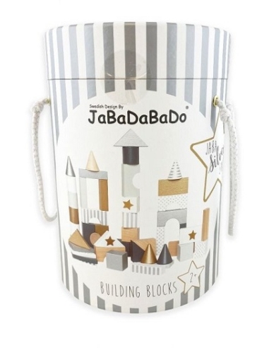 Medinės kaladėlės JaBaDaBaDo, sidabrinės