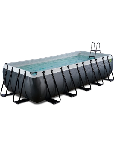 EXIT Black Leather pool 540x250x122cm with sand filter pump - black