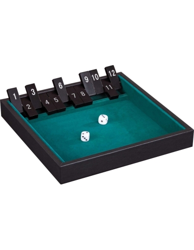 Game Philos Shut the Box 12, black, 29.5x29.5 cm