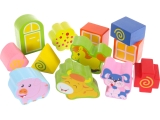 Medinis namas su kaladėlėmis Ecotoys