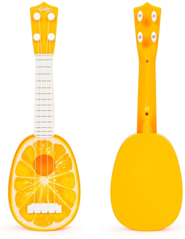 Ukulele gitara vaikams keturių stygų oranžinė