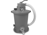 EXIT Black Leather pool ø360x122cm with sand filter pump and dome - black