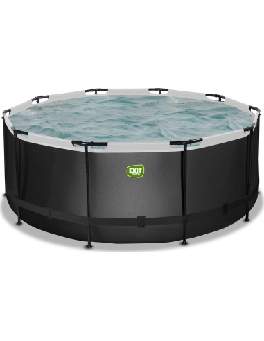 EXIT Black Leather pool ø360x122cm with sand...