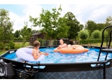 EXIT Black Leather pool ø360x122cm with sand filter pump - black