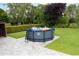 EXIT Black Leather pool ø360x122cm with sand filter pump - black
