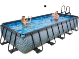 Baseinas EXIT Stone 540 x 250 x 100 cm su kopėtėlėmis ir pompa su filtru