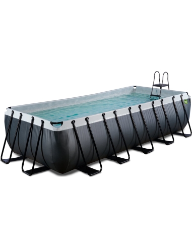 EXIT Black Leather pool 540x250x122cm with filter pump - black