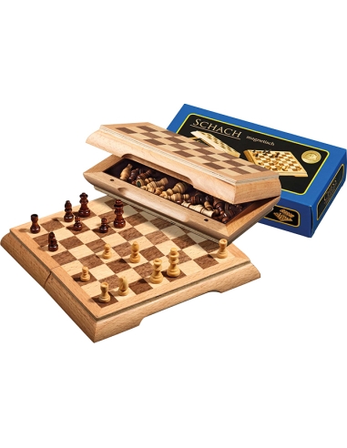 Travel Chess Set Philos wood, magnetic 17 x 8.5 cm