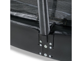 EXIT Dynamic ground level trampoline ø366cm with safety net - black