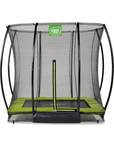 EXIT Silhouette ground trampoline 153x214cm with safety net - green