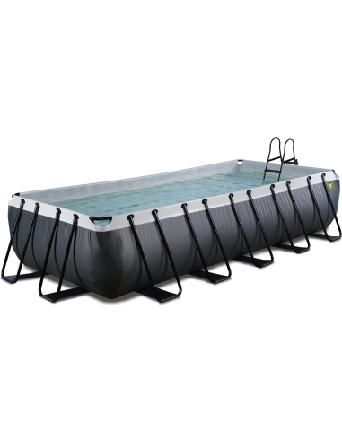 EXIT Black Leather pool 540x250x100cm with sand filter pump - black