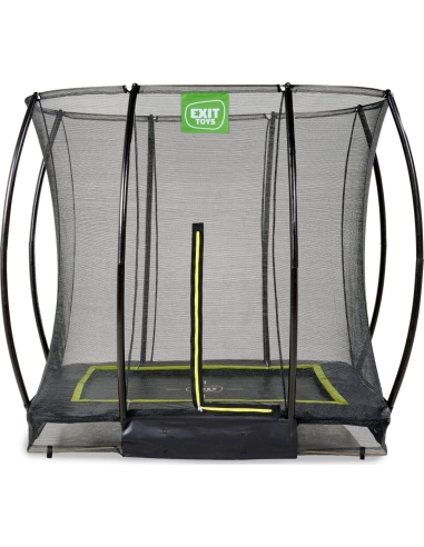 EXIT Silhouette ground trampoline 153x214cm with safety net - black