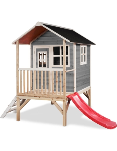 EXIT Loft 300 wooden playhouse - grey