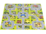 Duża mata piankowa EVA dla dzieci Miasto 90,5x90,5 cm 21 el. ECOTOYS