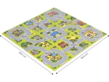 Duża mata piankowa EVA dla dzieci Miasto 90,5x90,5 cm 21 el. ECOTOYS