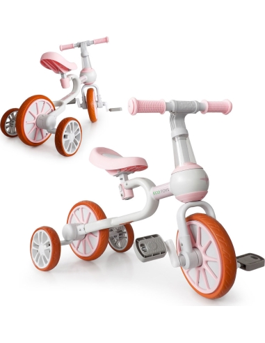 Balansinis dviratukas Ecotoys 4in1, su pedalais ir šoniniais ratukais