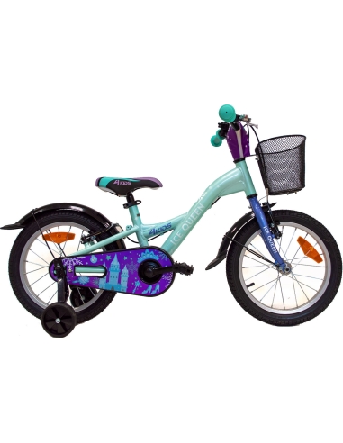 Dviratis 4KIDS Ice Queen 16", dydis 10" (25.5 cm), žydras