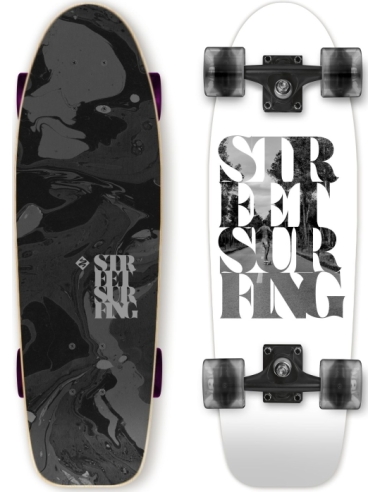 Mini longboardas Street Surfing Cruiser 28” White Soul