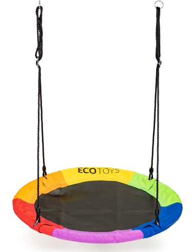 Sodo sūpynės Ecotoys Stork's Nest 100cm Rainbow