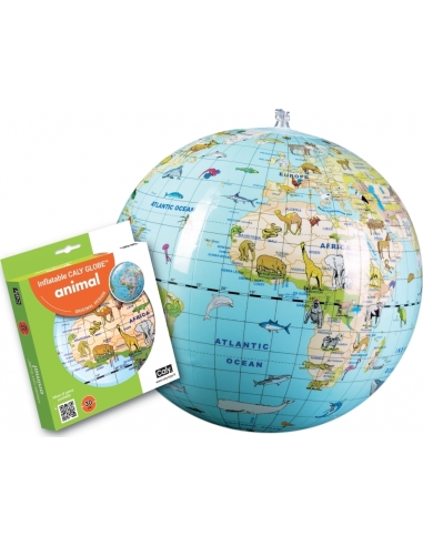 CALY Inflatable globe Animals, 30 cm