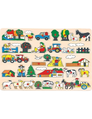 Large wooden puzzle "Farm", 3+