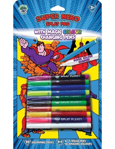 Splat Planet magic colouring book SUPER HERO