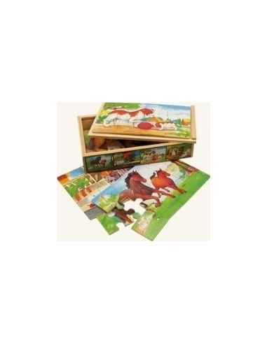 Set of wooden puzzles "Animals", 3+