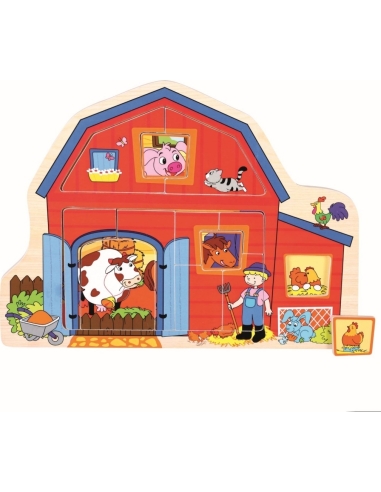 Wooden puzzle "Farm animals", 24 months+