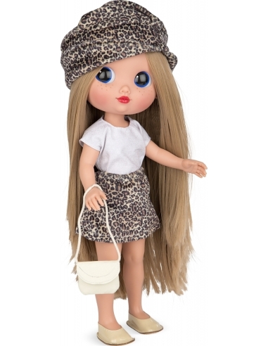 Arias Dunya doll, animal print