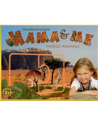 Lavinamoji dėlionė Mama & me, World animals , 2+