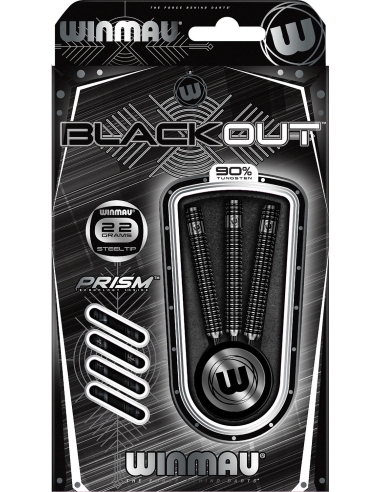 Smiginio strėlytės Winmau Blackout Steel Tip 22 g